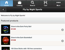 Tablet Screenshot of flybynightsports.com